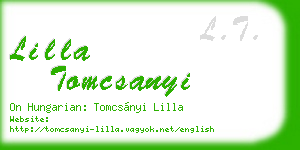 lilla tomcsanyi business card